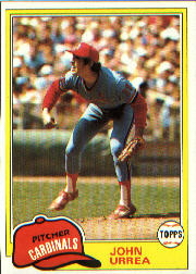 1981 Topps Baseball Cards      152     John Urrea